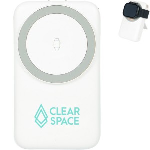 Republic 20W UL Listed Magnetic Wireless Power Bank w/ Built-in Cables, AC Plug & Stand, 10000mAh - AR2304