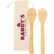 Bamboo Salad Utensils w/ Cotton Pouch