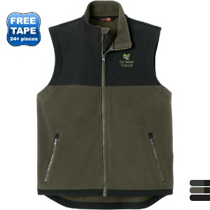 CornerStone® Polyester Brushed Fleece Overlay Men's Vest - WJ7405