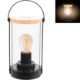 Vintage Bamboo Rechargeable Lantern w/ Handle