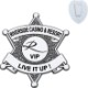 Junior 6 Point Sheriff Star Plastic Badge, Clip Back