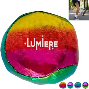 Rainbow Metallic Kick Ball Hackey Sack - LE8001