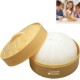 Squishy White Dumpling in Bamboo Steamer Box