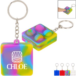 Square Push Pop Key Ring - AR2378
