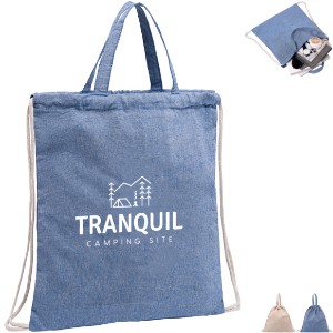 Pueblo Recycled Cotton & rPET Drawstring Bag - AR2477
