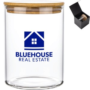 Aniston Glass Jar w/ Bamboo Lid, 31 oz. - KR2503