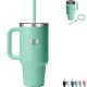 Hydro Flask® Double-Wall Travel Tumbler w/ Clear Lid & Straw, 32oz.