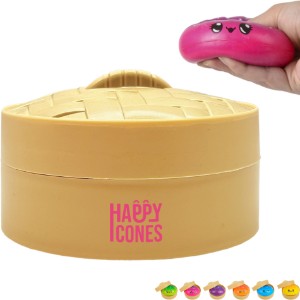 Neon Sparkle Dumpling Squishy Stress Toy - LE8008