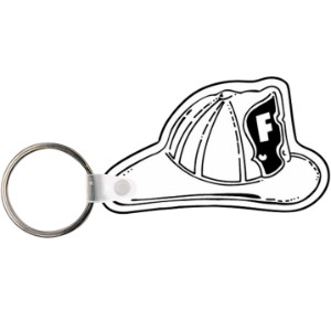 Fire Helmet Soft Vinyl Key Tag - QY4285