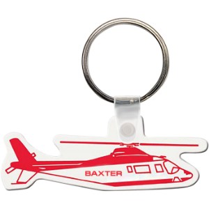 Helicopter Soft Vinyl Key Tag - QY4245