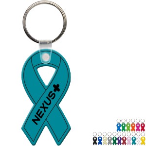 Awareness Ribbon Soft Vinyl Key Tag - QY4250