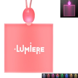 Light Up Acrylic Square LED Necklace - AH1941