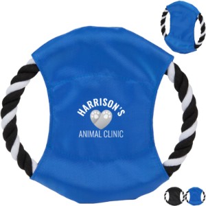 Pet Recycled Nylon Flyer w/ Cotton Rope - LD9047