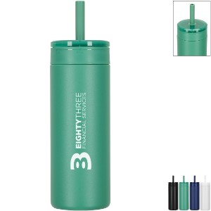 Elyse Leak Proof Vacuum Silicone Straw Tumbler, 22oz. - AR2498