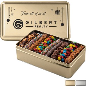 Gourmet Chocolate Pretzel Variety Tin - MD9826