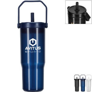 All Day Recycled Polypropylene Silicone Straw Tumbler w/ Handle, 30oz. - AR2512