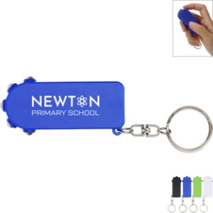 Mini Fidget Massage Roller w/ Phone Holder & Screen Cleaner Keychain - AR2541