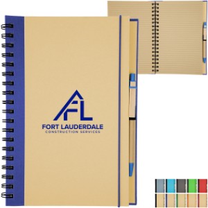 Eco-Inspired Spiral Notebook & Pen, 7" x 10" - HT7512