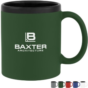 Smooth Rubberized Finish Ceramic Mug, 11oz. - HT7541