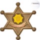 Junior 6 Point Sheriff Star Econo Plastic Badge, Pin Back