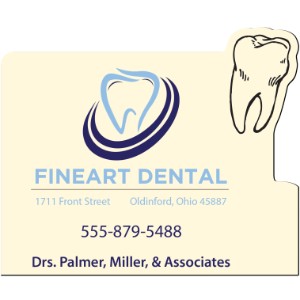 Tooth Shape Rectangular Vinyl Magnet - VR1040